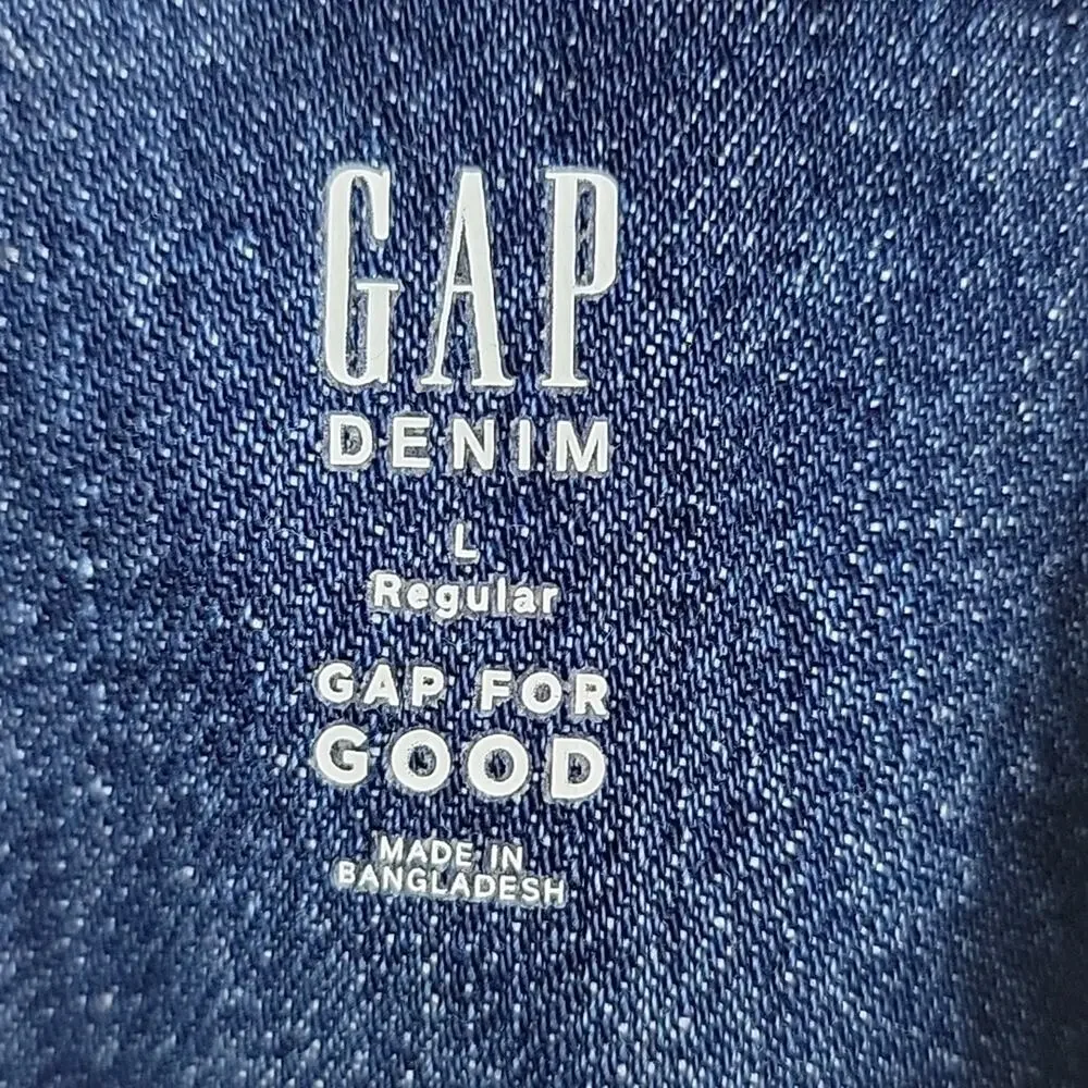 Gap Denim Kids Blue Distressed Jean‎ Button-Up Jacket Size Large (10-11)